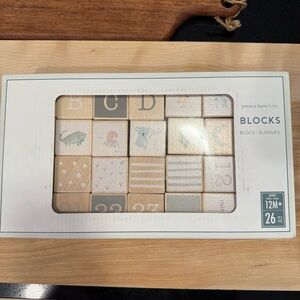 Pottery Barn Baby Wooden Blocks NIB